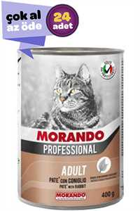 Morando Tavşan Etli Yetişkin Kedi Konservesi 24x400gr (24lü)