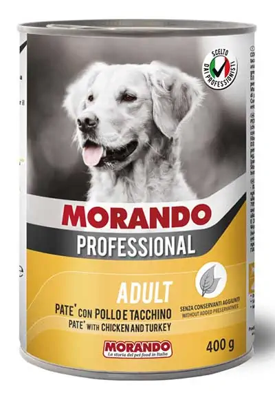 Morando Tavuk ve Hindi Etli Yetişkin Köpek Konservesi 400gr