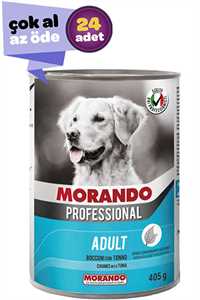 MORANDO - Morando Ton Balıklı Yetişkin Köpek Konservesi 24x405gr (24lü)