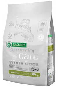 NATURE'S PROTECTION - Nature's Protection Beyaz Köpekler için Tahılsız Alabalıklı Yavru Köpek Maması 1,5kg