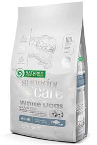 NATURE'S PROTECTION - Natures Protection Beyaz Köpekler için Tahılsız Alabalıklı Köpek Maması 1,5kg