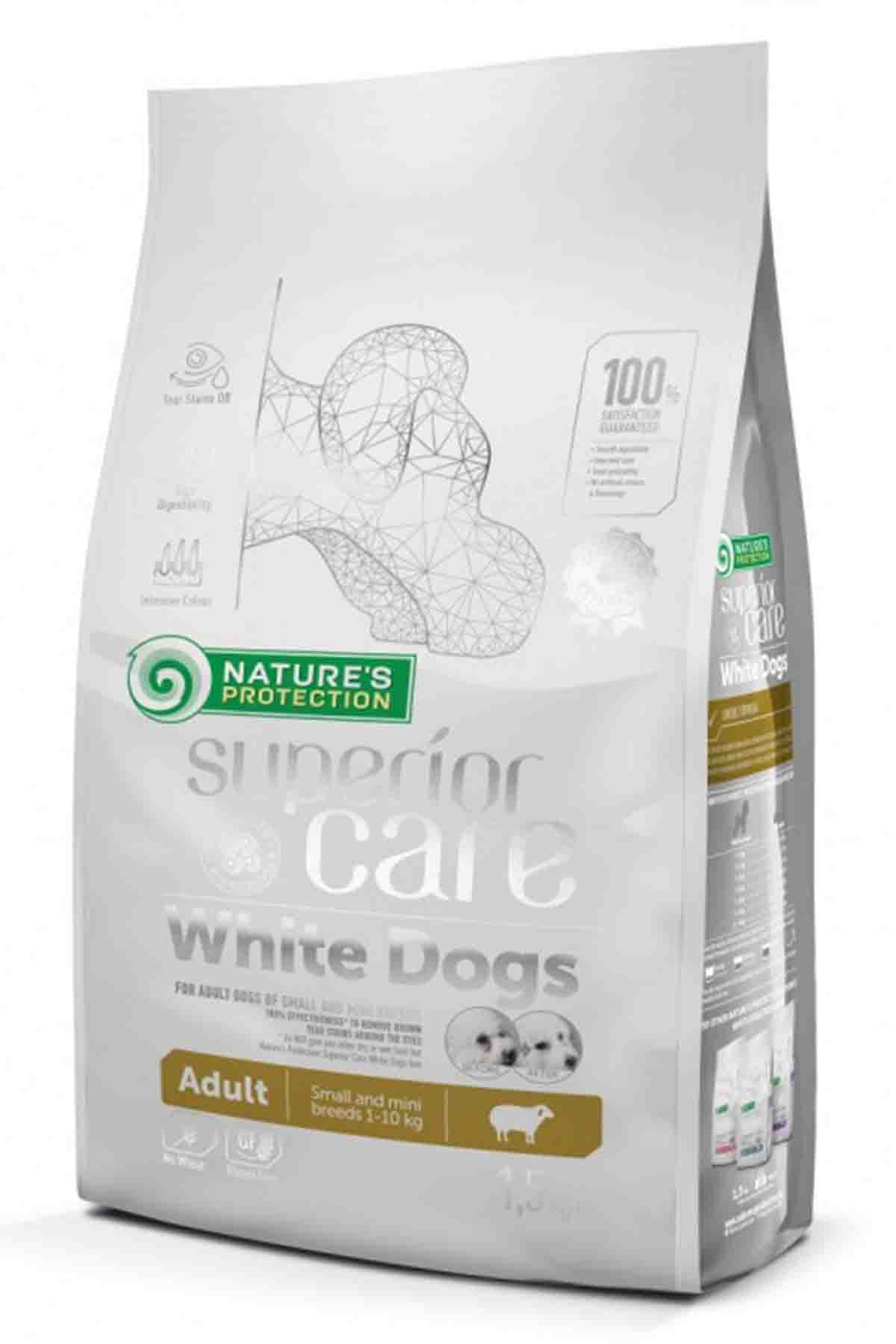 Nature′s Protection Beyaz Köpekler için Tahılsız Kuzu Etli Köpek Maması 1,5kg