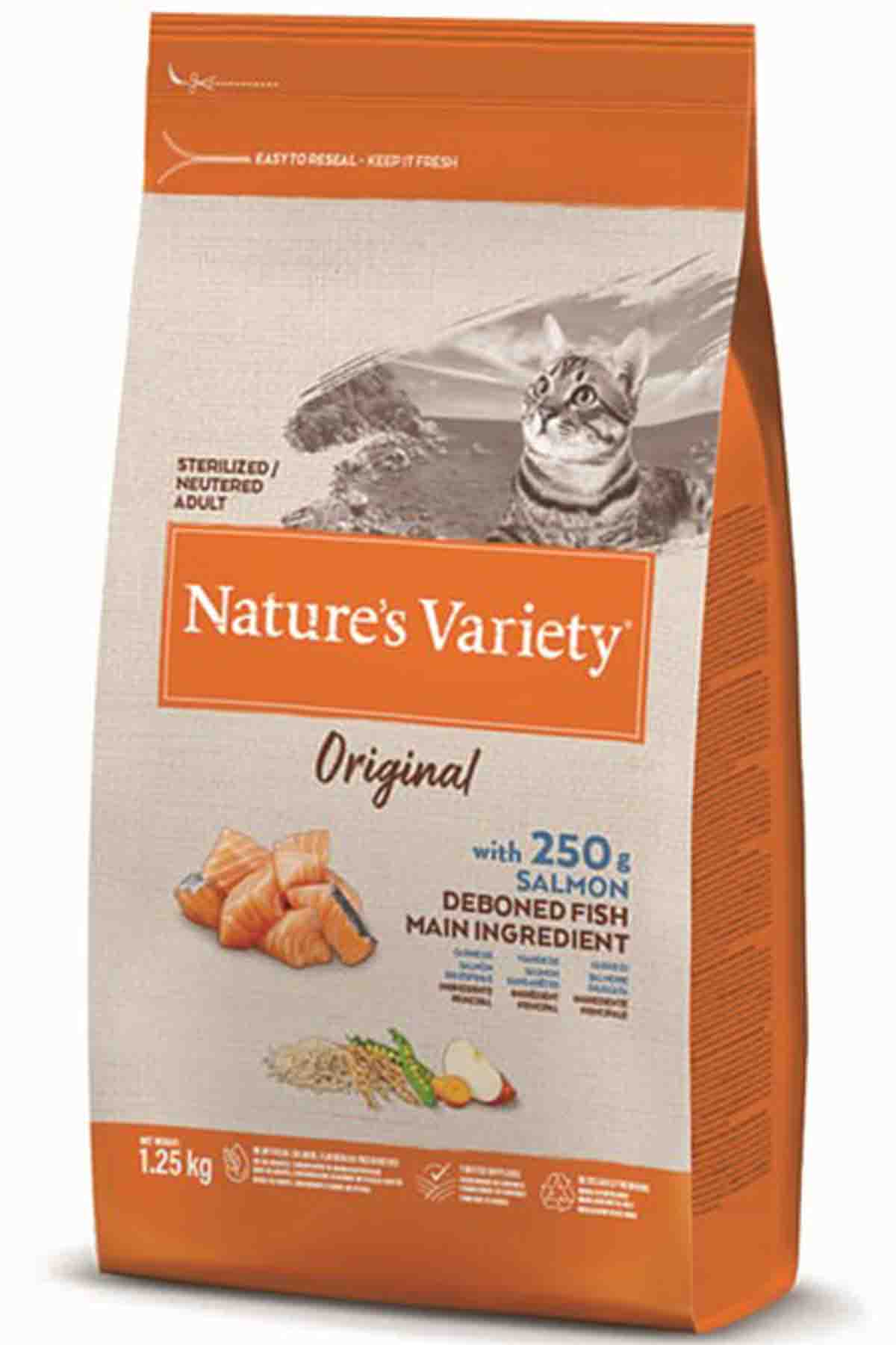 Natures Variety Original Somonlu Kısırlaştırılmış Kedi Maması 1,25kg