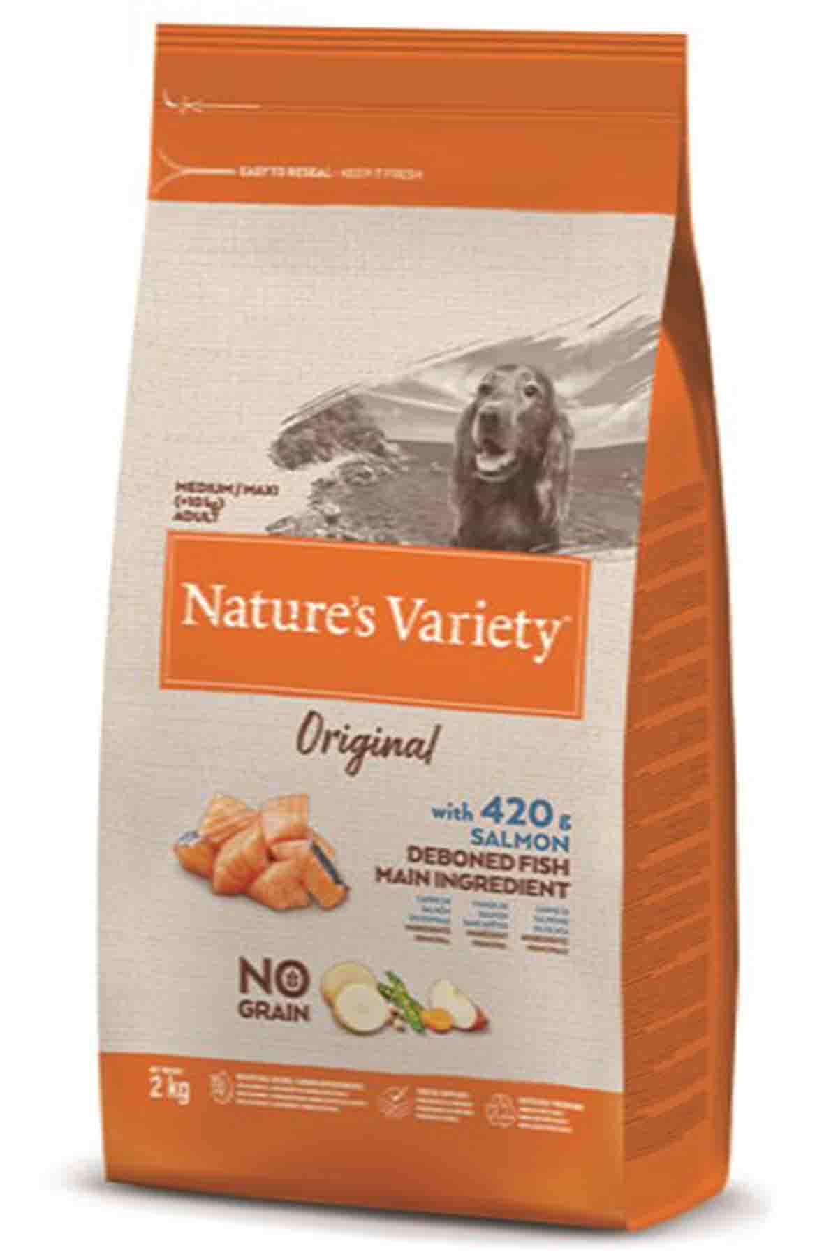 Natures Variety Original Somonlu Orta ve Büyük Irk Tahılsız Yetişkin Köpek Maması 2kg