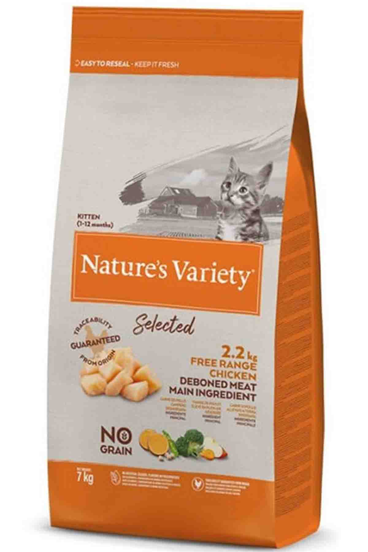 Natures Variety Selected Tavuk Etli Tahılsız Yavru Kedi Maması 7kg