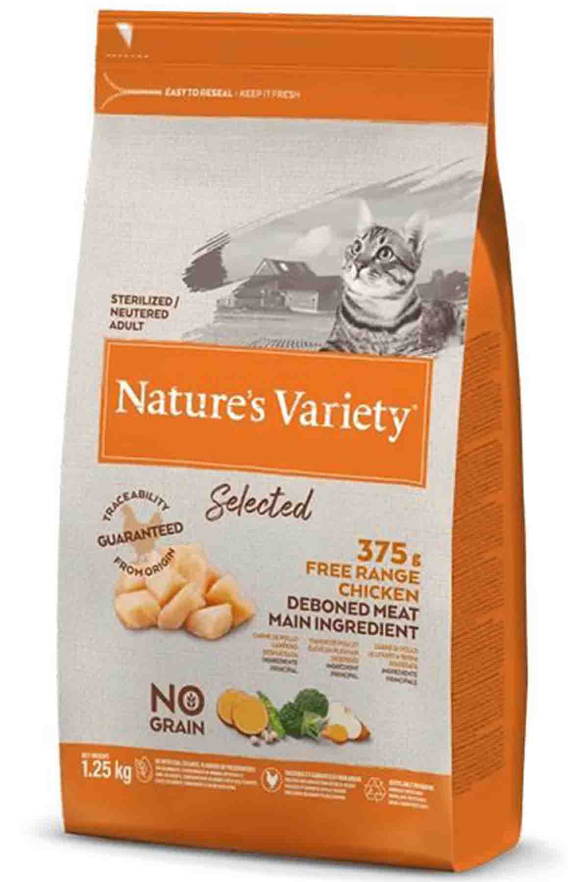Natures Variety Selected Tavuk etli Tahılsız Kısırlaştırılmış Kedi Maması 1.25kg