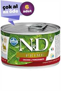 N&D - ND Düşük Tahıllı Tavuk ve Narlı Yetişkin Köpek Konservesi 6x140gr (6lı)