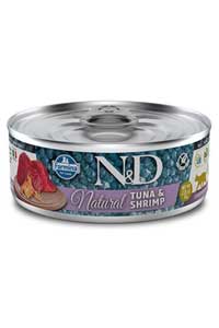 ND Natural Tuna ve Karidesli Yetişkin Kedi Konservesi 80gr