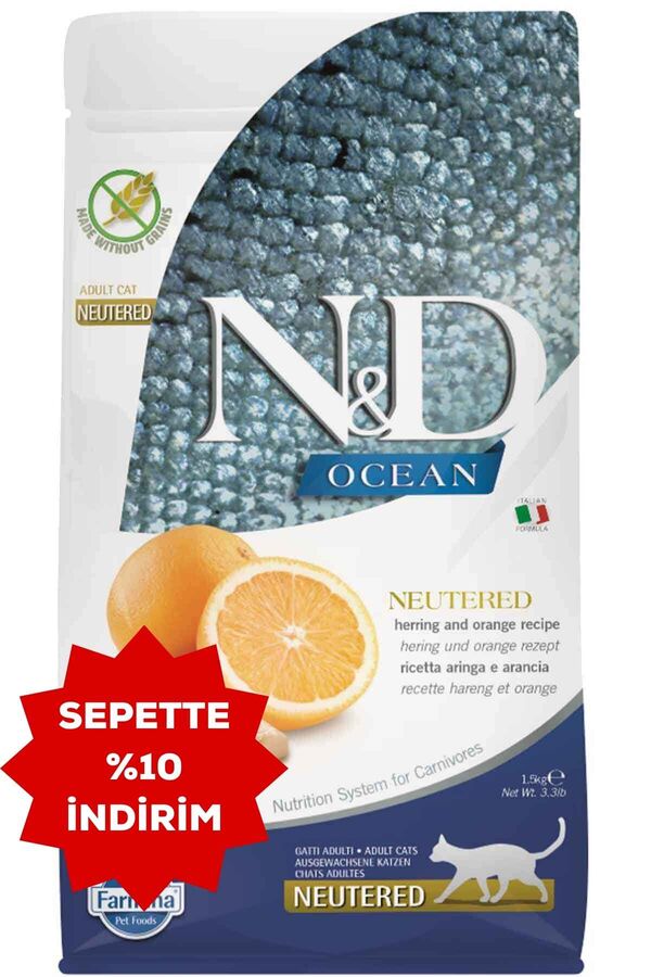 N&D Ocean Morina Balığı Balkabak ve Kavunlu Mini Irk Yavru Köpek Maması 7kg