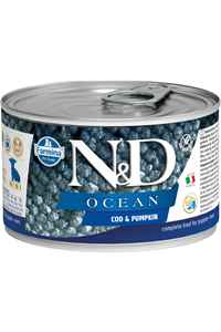 N&D - ND Ocean Tahılsız Morina Balığı ve Balkabaklı Yavru Köpek Konservesi 140gr