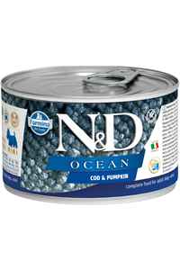 ND Ocean Tahılsız Morina Balığı ve Balkabaklı Yetişkin Köpek Konservesi 140gr