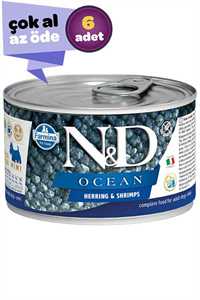 ND Ocean Tahılsız Ringa Balığı Ringa Balığı ve Karidesli Yetişkin Köpek Konservesi 6x140gr (6lı)