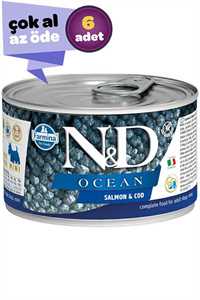 N&D - ND Ocean Tahılsız Somon ve Karidesli Yetişkin Köpek Konservesi 6x140gr (6lı)