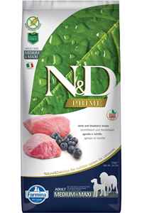 N&D - ND Prime Tahılsız Kuzu Eti ve Yaban Mersinli Orta ve Büyük Irk Yetişkin Köpek Maması 12kg