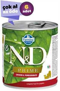 N&D - ND Prime Tahılsız Tavuk ve Narlı Yavru Köpek Konservesi 6x285gr (6lı)