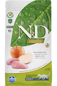 N&D - ND Prime Tahılsız Yaban Domuzu ve Elmalı Yetişkin Kedi Maması 1,5kg