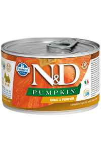 ND Pumpkin Tahılsız Bıldırcın Eti ve Balkabaklı Yetişkin Köpek Konservesi 140gr