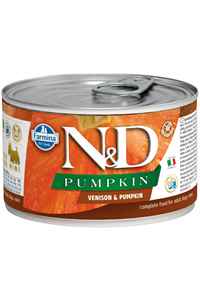 N&D - ND Pumpkin Tahılsız Geyik Eti ve Balkabaklı Yetişkin Köpek Konservesi 140gr