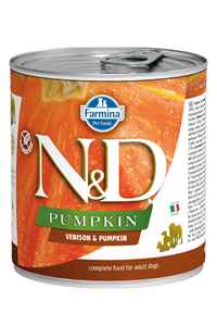 N&D - ND Pumpkin Tahılsız Geyik Eti ve Balkabaklı Yetişkin Köpek Konservesi 285gr