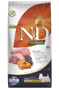 N&D - ND Pumpkin Tahılsız Kuzu Eti Balkabağı ve Yaban Mersinli Küçük Irk Yetişkin Köpek Maması 7kg