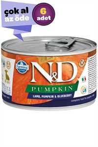 N&D - ND Pumpkin Tahılsız Kuzu Eti Balkabağı ve Yaban Mersinli Yavru Köpek Konservesi 6x140gr (6lı)