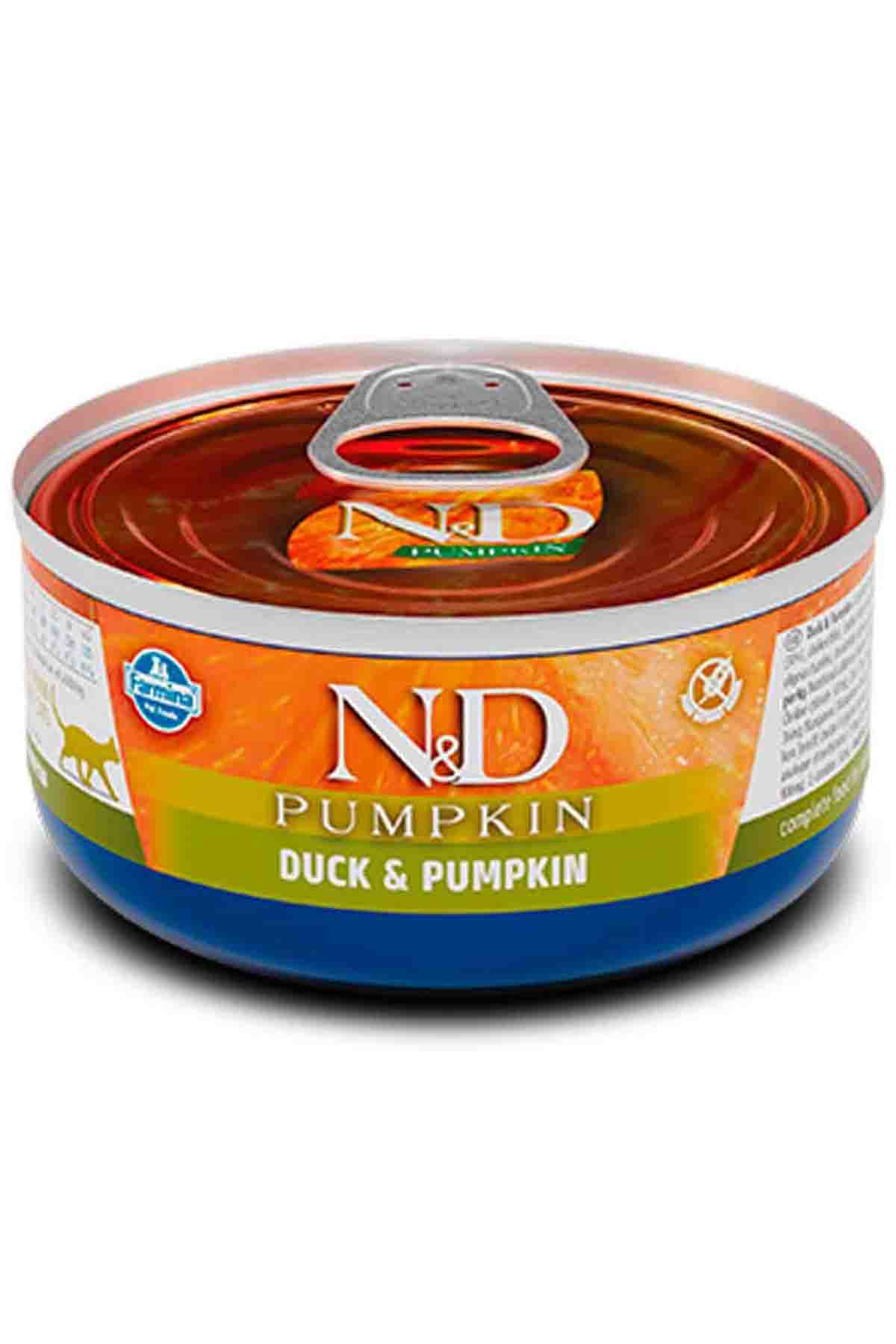 ND Pumpkin Tahılsız Ördek ve Balkabaklı Yetişkin Kedi Konservesi 70gr