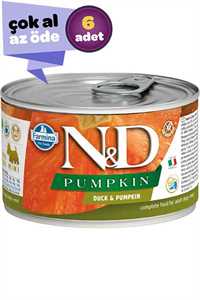 ND Pumpkin Tahılsız Ördek ve Balkabaklı Yetişkin Köpek Konservesi 6x140gr (6lı)