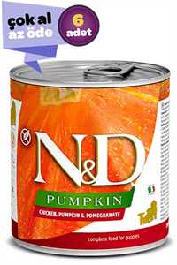 N&D - ND Pumpkin Tahılsız Tavuk Balkabağı ve Narlı Yavru Köpek Konservesi 6x285gr (6lı)