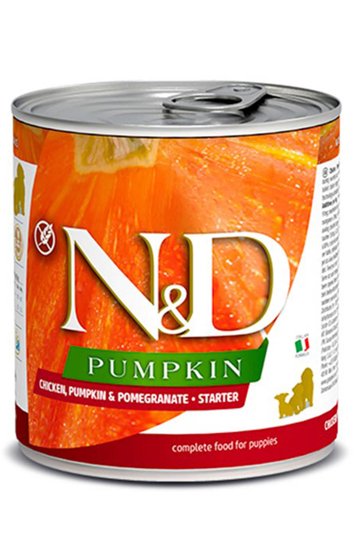 ND Pumpkin Starter Tahılsız Tavuk Balkabağı ve Narlı Yavru Köpek Konservesi 285gr