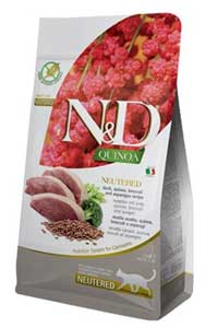 ND Quinoa Ördek Brokoli ve Kuşkonmazlı Kısırlaştırılmış Kedi Maması 5kg