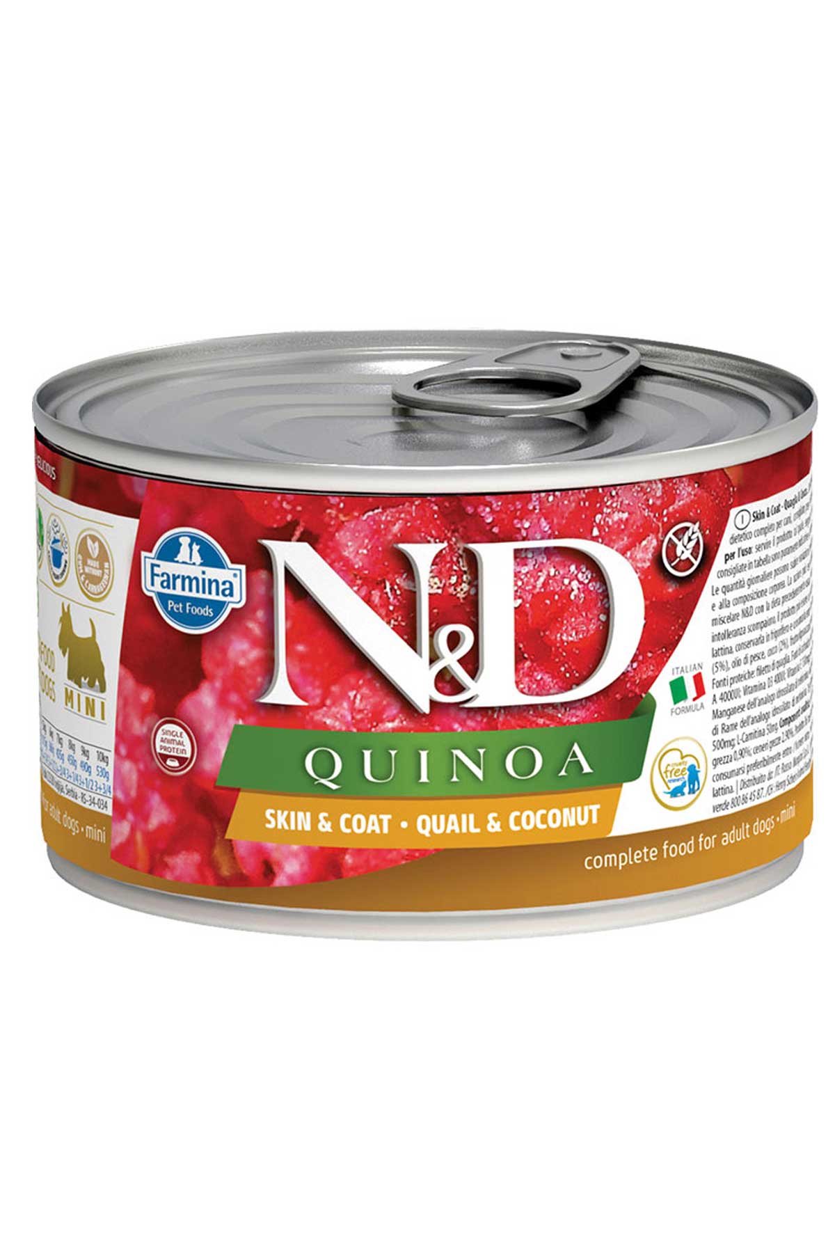 ND Quinoa Skin&Coat Bıldırcın ve Hindistan Cevizli Köpek Konserve Maması 140gr