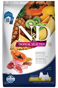 N&D - ND Tropical Selection Kuzu Etli ve Tropikal Meyveli Mini Irk Yetişkin Köpek Maması 5kg