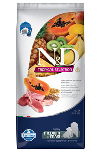 N&D - ND Tropical Selection Kuzu Etli ve Tropikal Meyveli Orta ve Büyük Irk Yavru Köpek Maması 10kg