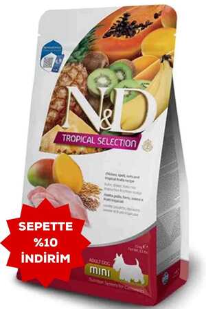 ND Tropical Selection Tavuklu ve Tropikal Meyveli Mini Irk Yetişkin Köpek Maması 1,5kg - Thumbnail