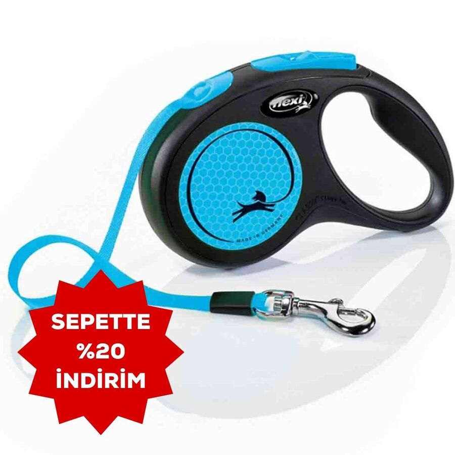 New Neon Mavi Small(S) 5m Şerit Otomatik Gezdirme Kayışı
