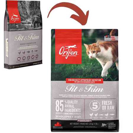Orijen Fit & Trim Fazla Kilolu Kediler için Tahılsız Light Kedi Maması 1,8kg - Thumbnail