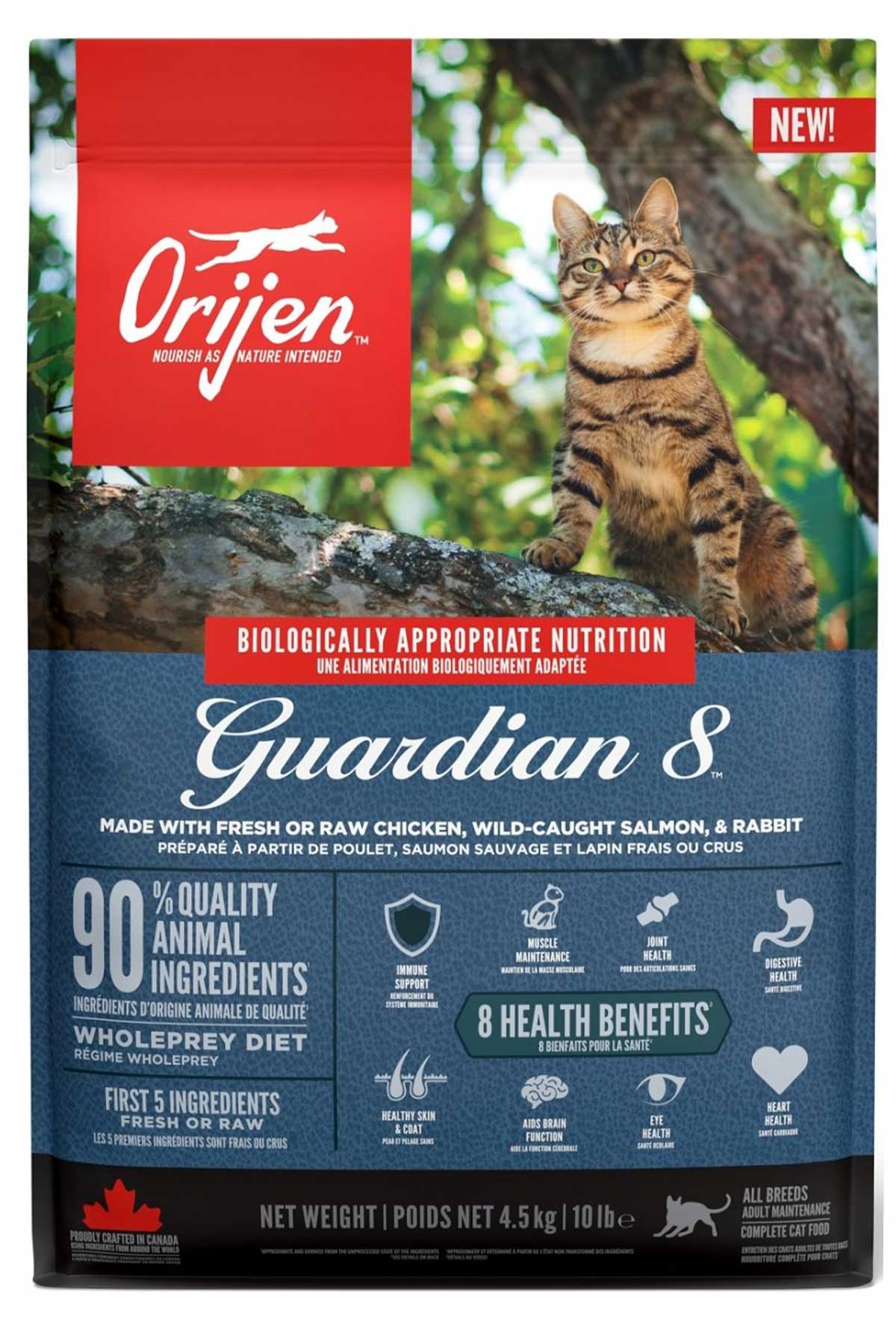 Orijen Guardian8 Yetişkin Kediler için Kedi Maması 4,5kg