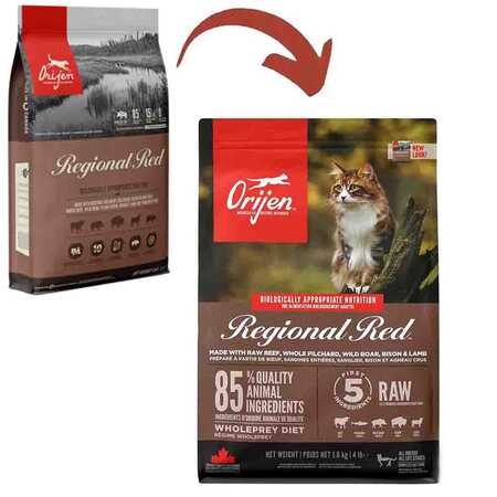 Orijen Regional Red Tahılsız Kırmızı Etli Kedi Maması 1,8kg - Thumbnail