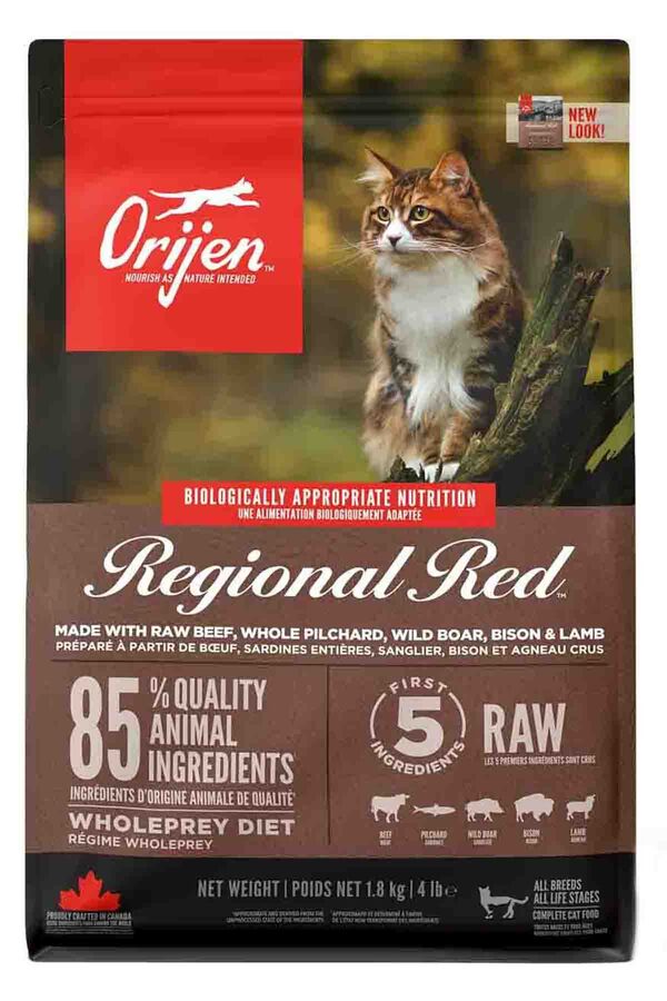 Orijen Regional Red Tahılsız Kırmızı Etli Kedi Maması 1,8kg