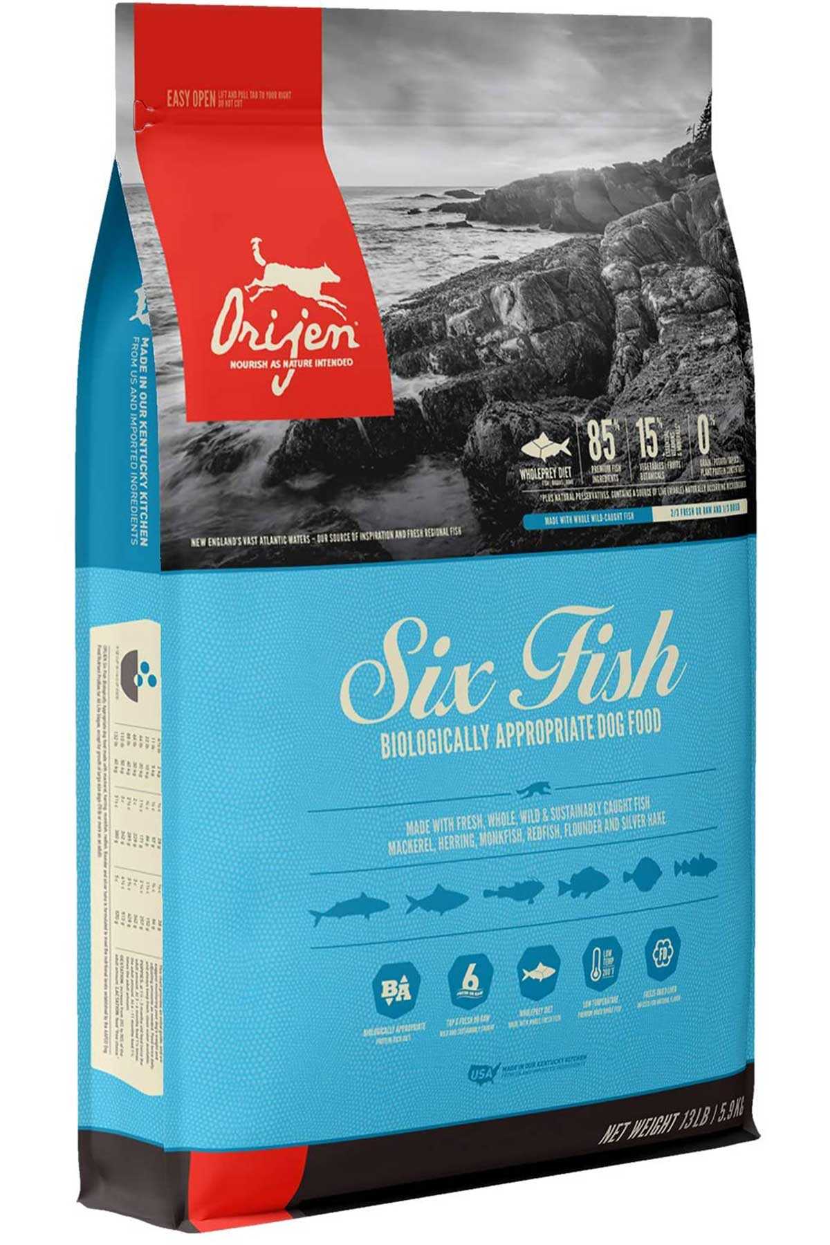 Orijen Six Fish Tahılsız Balıklı Yetişkin Köpek Maması 2kg