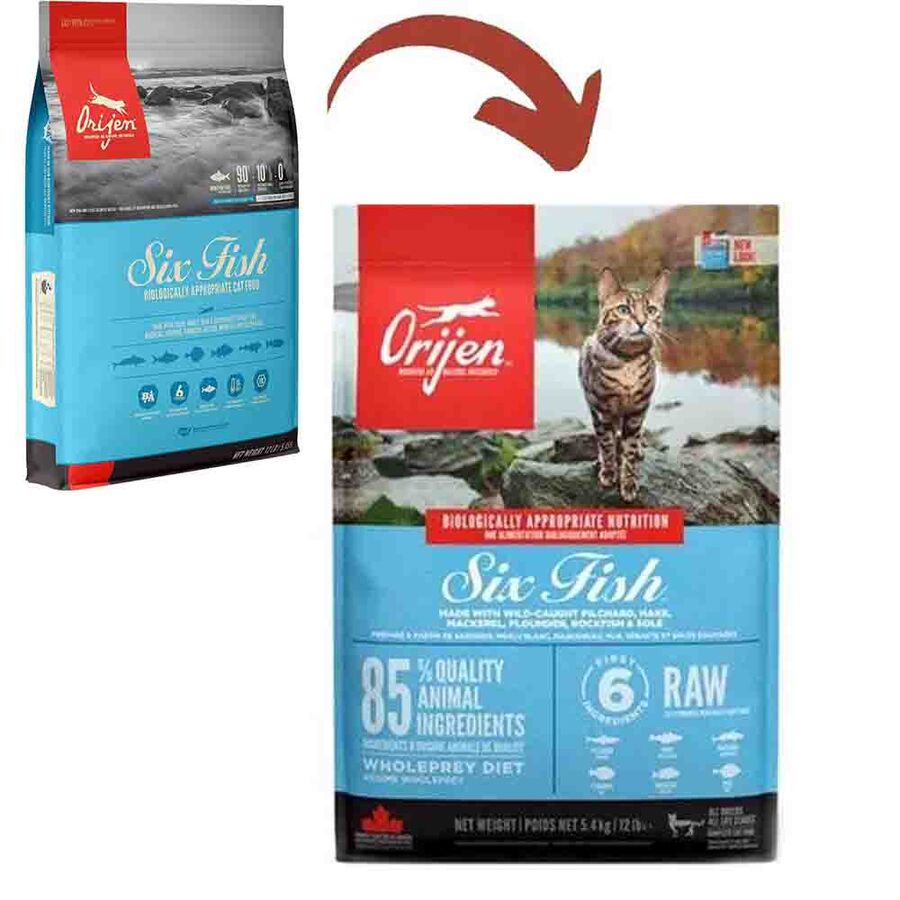 Orijen Six Fish Tahılsız Balıklı Yetişkin Kedi Maması 5,4kg