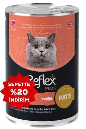 REFLEX - Peflex Plus Pate İçinde Et Parçacıklı Somonlu Yetişkin Kedi Konservesi 395gr