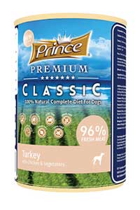 PRINCE - Prince Classic Hindili Tavuklu ve Sebzeli Yetişkin Köpek Konservesi 400gr