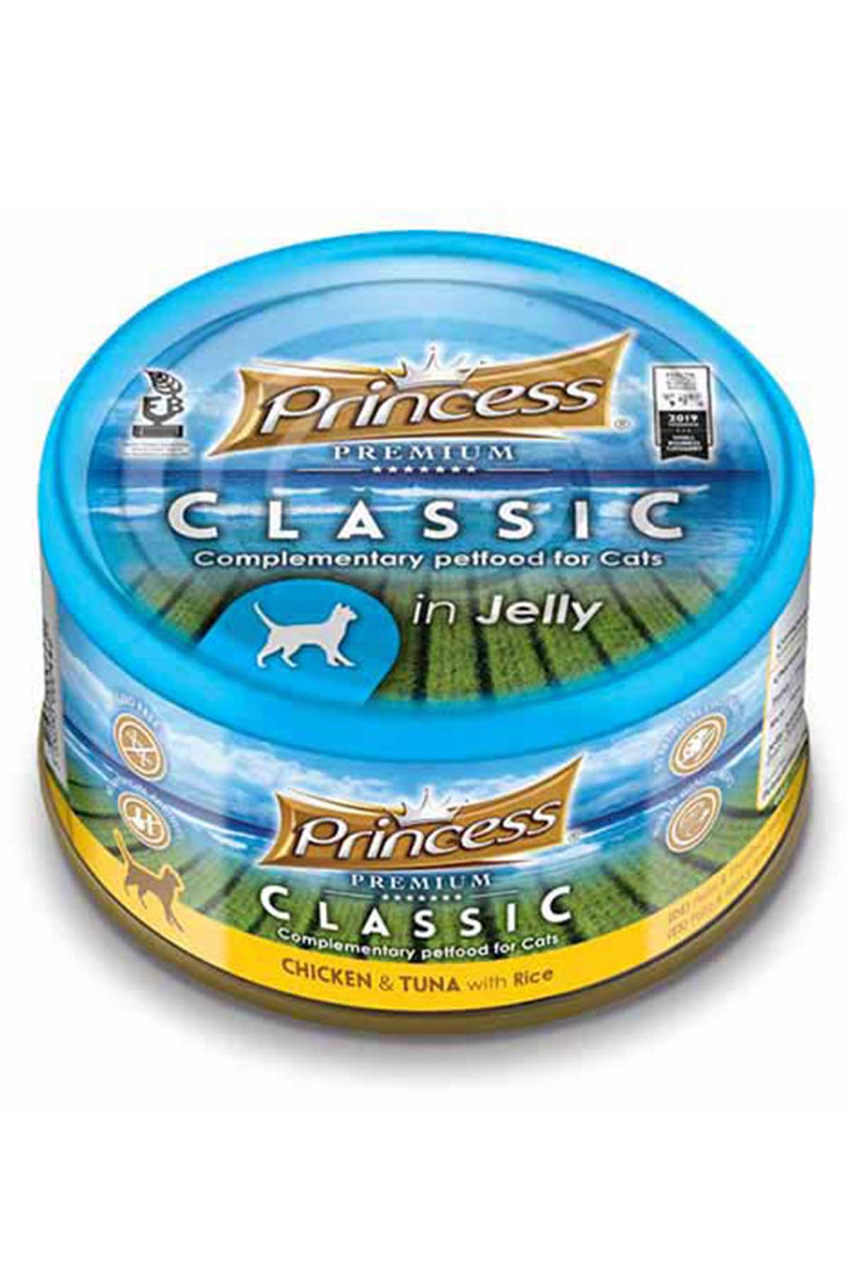 Princess Classic Ton Balıklı Tavuklu ve Pirinçli Yetişkin Kedi Konservesi 170gr