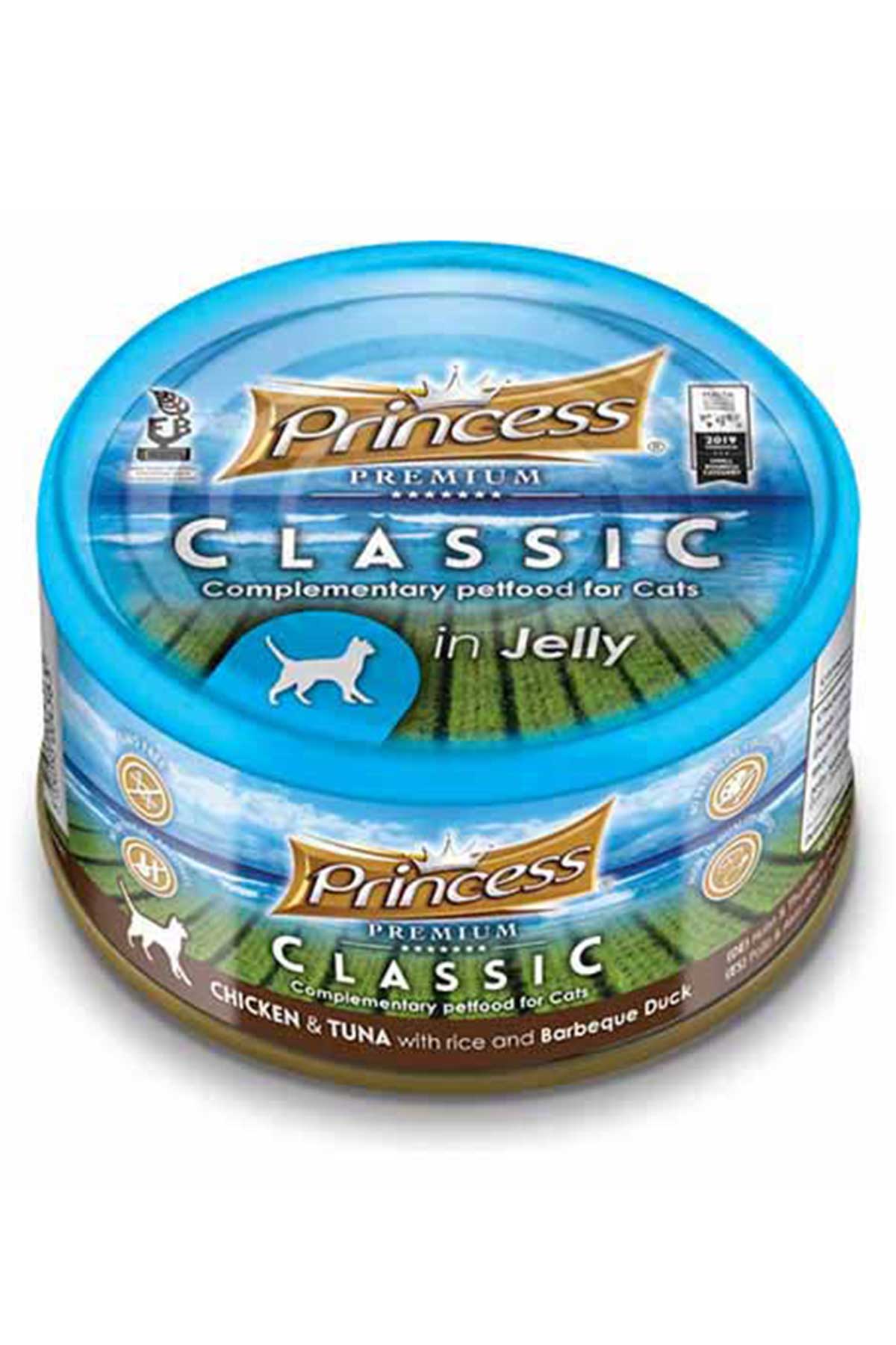 Princess Classic Tavuklu Ton Balıklı Izgara Ördekli ve Pirinçli Yetişkin Kedi Konservesi 170gr