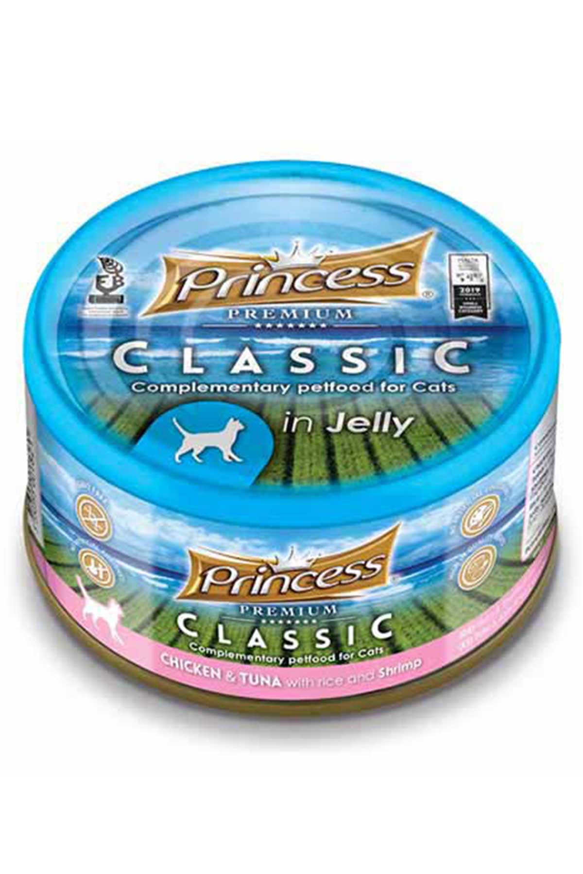 Princess Classic Tavuklu Ton Balıklı Karidesli ve Pirinçli Yetişkin Kedi Konservesi 170gr