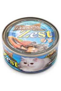 PRINCESS - Princess Zest Ton Balığı Midyeli ve Tavuklu Yetişkin Kedi Konservesi 170gr