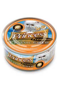 PRINCESS - Princess Classic Gold Tavuklu Ton Balıklı Papayalı ve Prinçli Yetişkin Kedi Konservesi 170gr