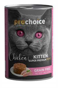 PRO CHOICE - ProChoice Kitten Tahılsız Tavuklu Yavru Kedi Konservesi 400 Gr