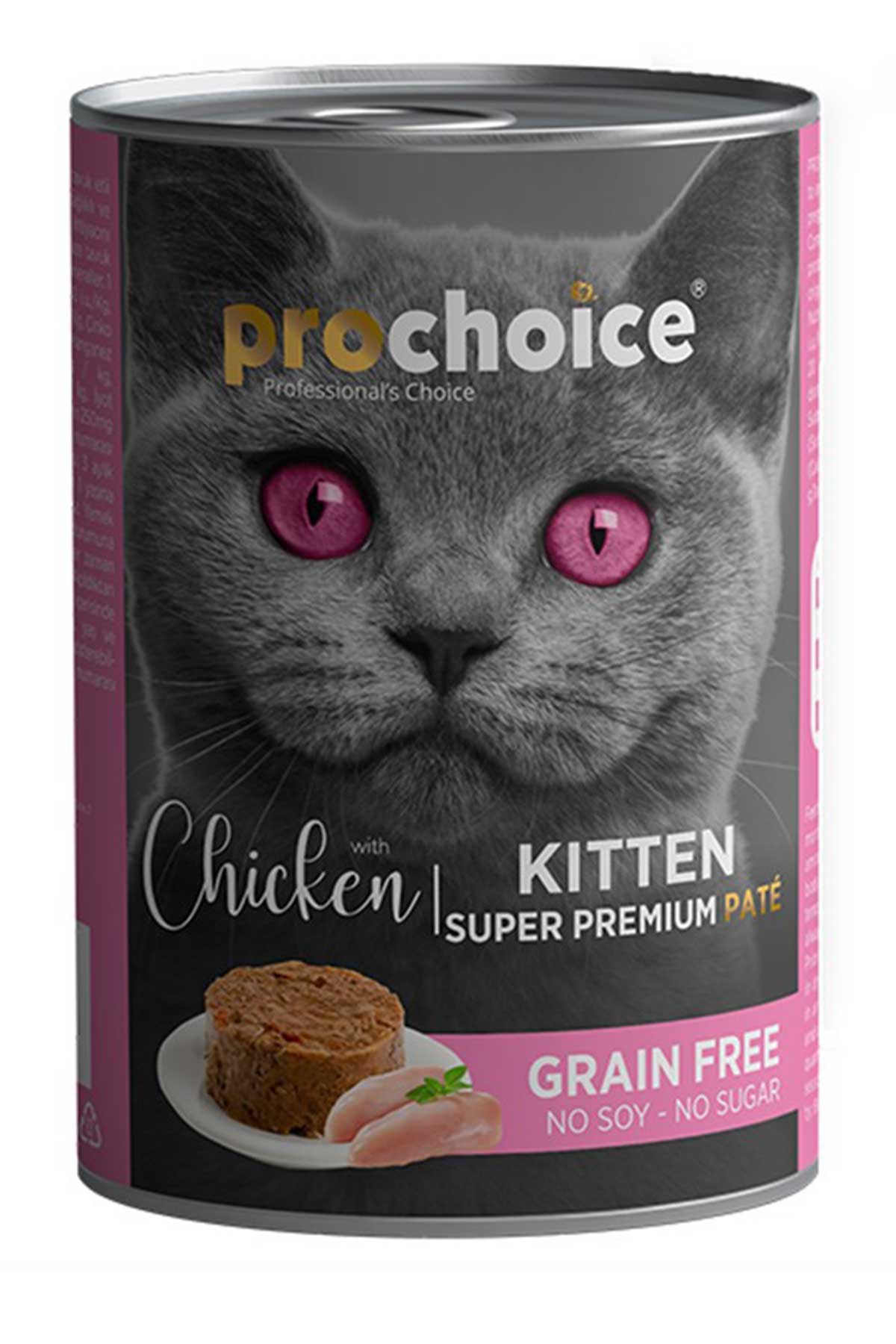 Pro Choice Kitten Tahılsız Tavuklu Yavru Kedi Konservesi 400 Gr